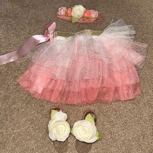 Newborn baby girl photo set